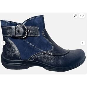 Earth Origins navy leather suede Dayton boots size 8.5
